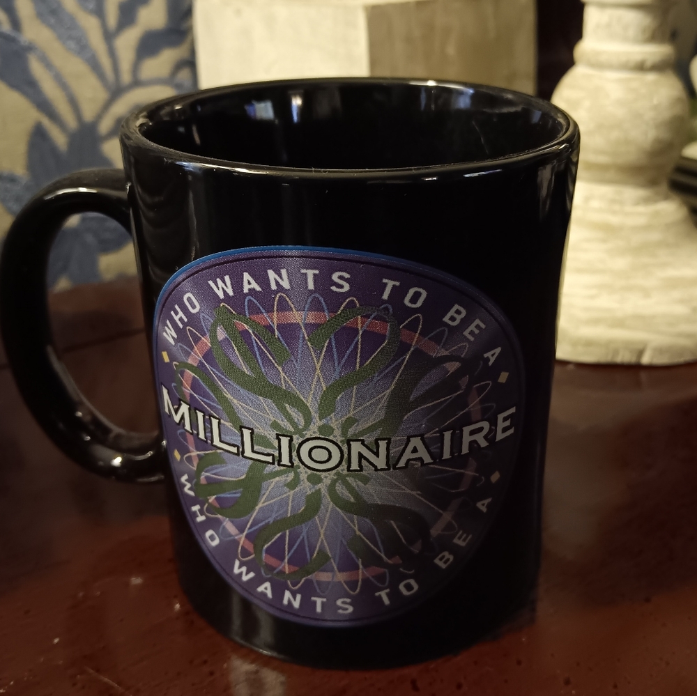 "WHO WANTS TO BE A MILLIONAIRE" Regis Philbin cup mug coffee